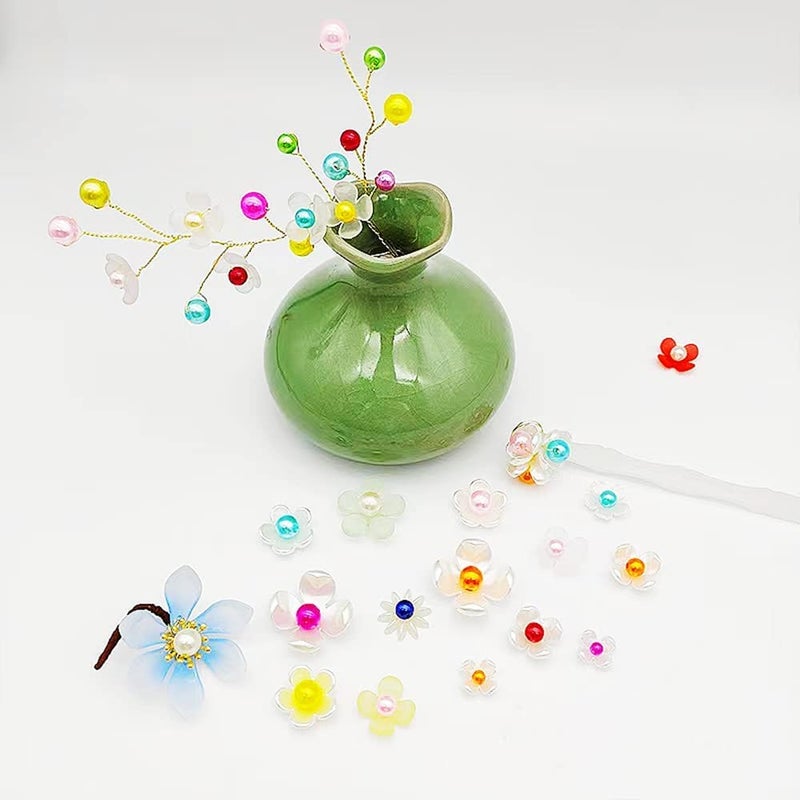 Honkoolly Pearl Beads 300 Pcs Craft Beads Loose Pearls 8mm Round Spacer Beads for Earring Bracelet Necklace Key Chains Jewelry DIY Craft Making Decoration and Vase Filler (8mm  Mix Colors) - Image 5